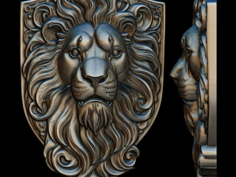 Lion Head 3D print model 3D-Druckmodell