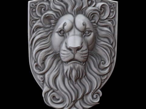 Lion Head 3D print model 3D-Druckmodell