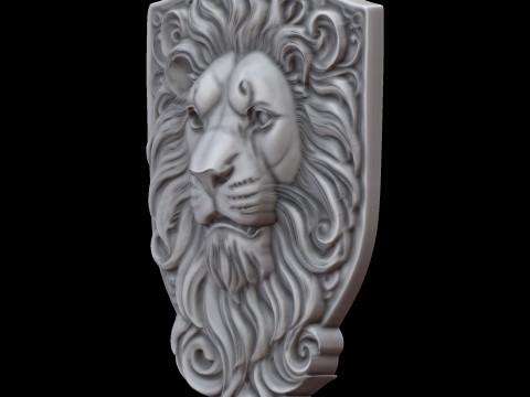 Lion Head 3D print model 3D-Druckmodell
