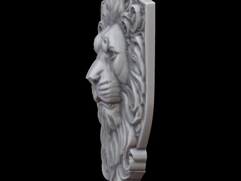 Lion Head 3D print model 3D-Druckmodell