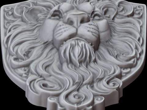 Lion Head 3D print model 3D-Druckmodell