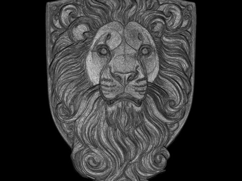 Lion Head 3D print model 3D-Druckmodell