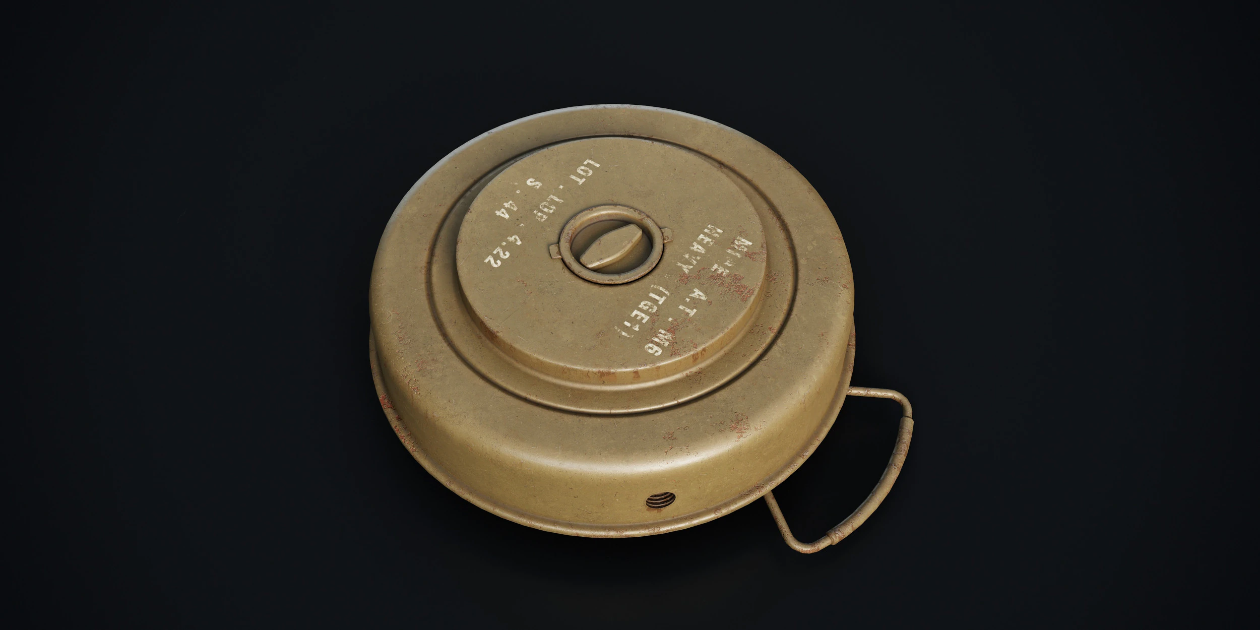 Miniera M6 della Seconda Guerra Mondiale Modello 3D .c4d .max .obj .3ds .fbx .stl .blend 