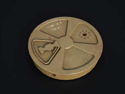 Miniera M6 della Seconda Guerra Mondiale Modello 3D