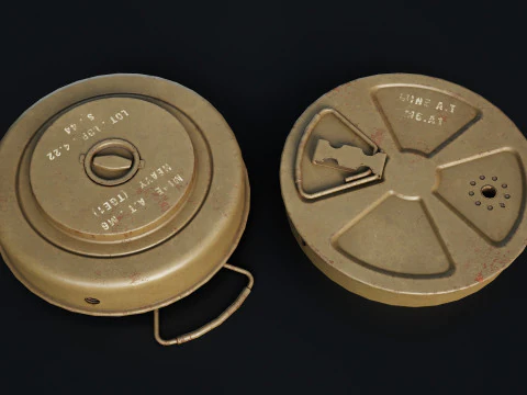 Miniera M6 della Seconda Guerra Mondiale Modello 3D