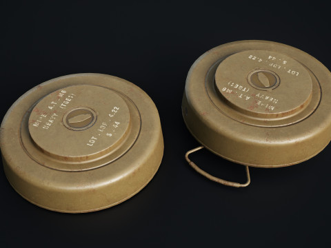 WW2 M6 Mine 3D 모델