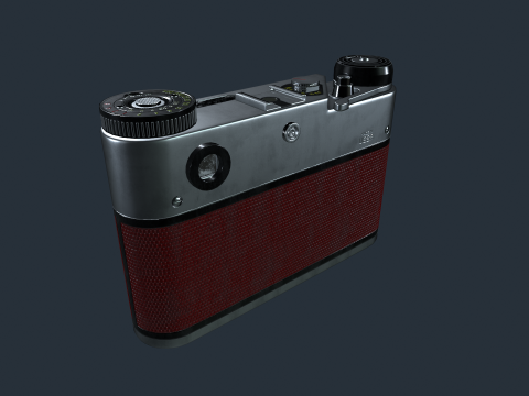 Vintage camera FED 5C 3D Model