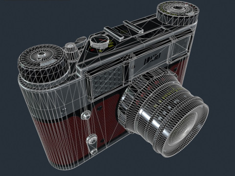 Vintage camera FED 5C 3D Model