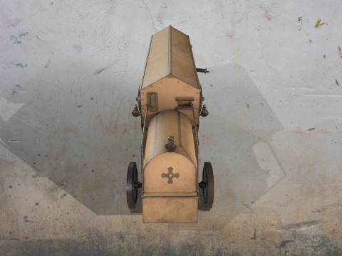 WWI armored car - Mexico 1914 3D Model