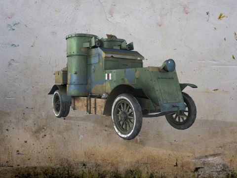 Carro blindado da Primeira Guerra Mundial - Austin - 3&ordf; S&eacute;rie 1918 Modelo 3D