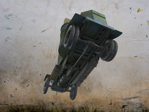 WWI armored car - Austin - 3rd Series 1918 3D Модель