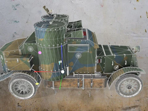 Carro blindado da Primeira Guerra Mundial - Austin - 3&ordf; S&eacute;rie 1918 Modelo 3D