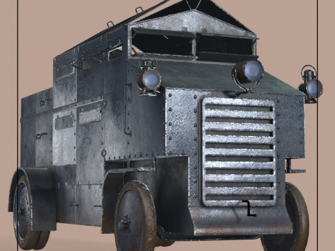 WWI armored car Schneider-Brilli 1909 3D Модель