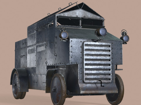 WWI armored car Schneider-Brilli 1909 Modello 3D