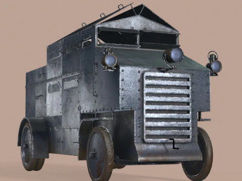 WWI armored car Schneider-Brilli 1909 3D Model