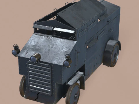 WWI armored car Schneider-Brilli 1909 3D Model