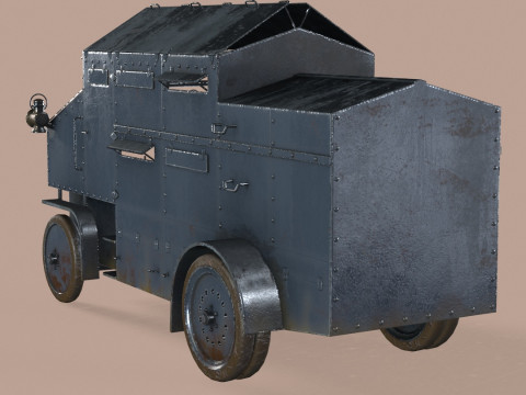 WWI armored car Schneider-Brilli 1909 Modello 3D