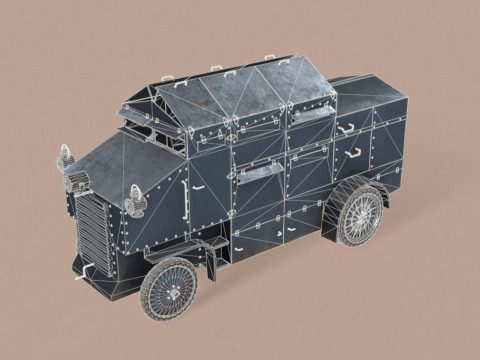WWI armored car Schneider-Brilli 1909 Modello 3D