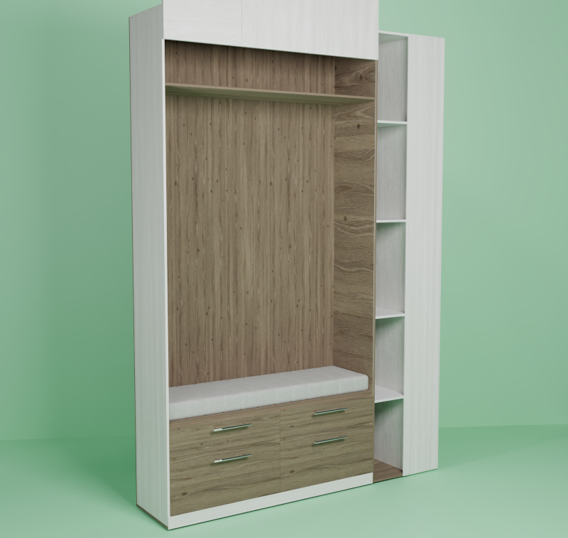 Wardrobe 3D Model .c4d .max .obj .3ds .fbx .stl .blend 