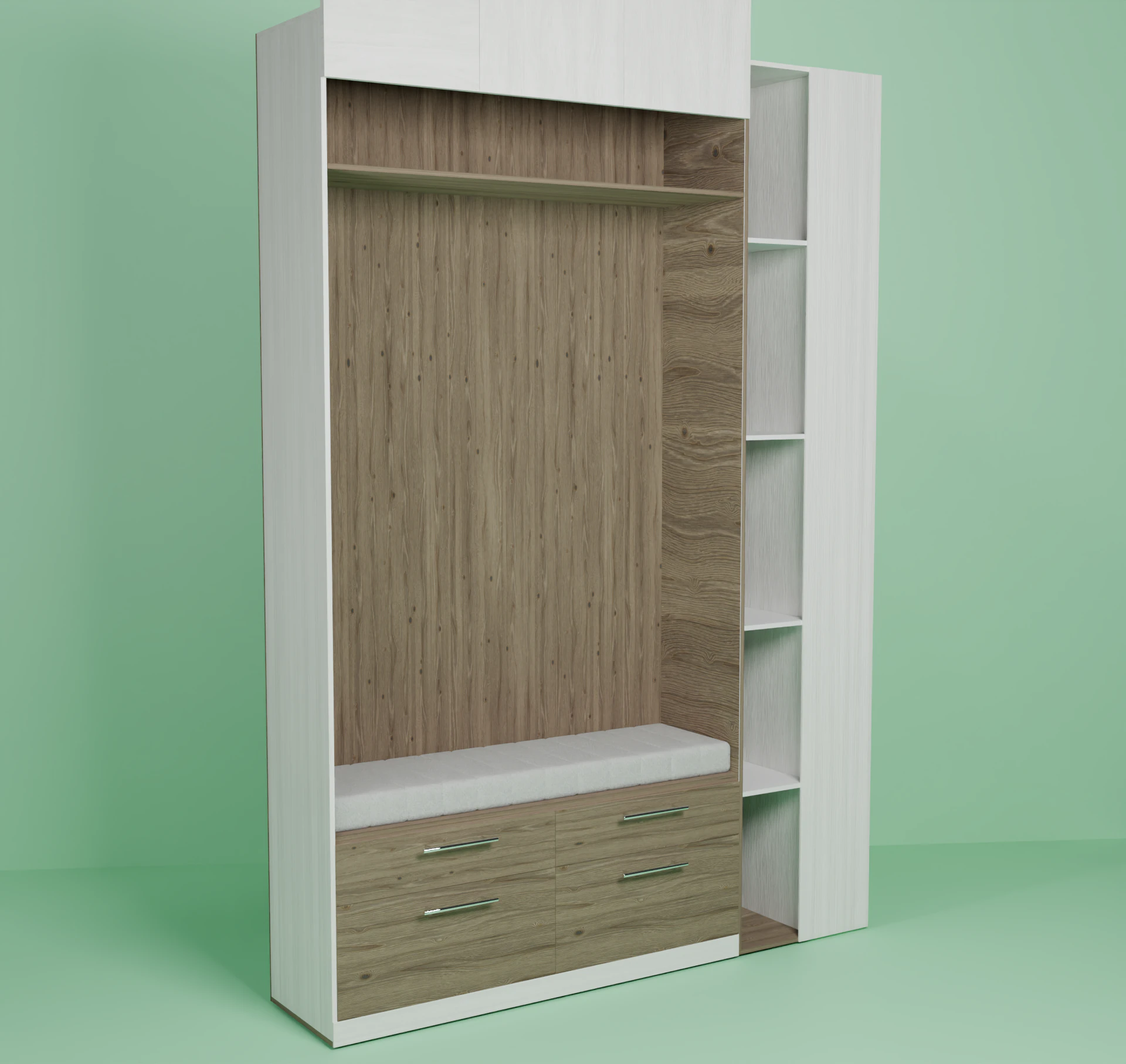 Wardrobe 3D Model .c4d .max .obj .3ds .fbx .stl .blend