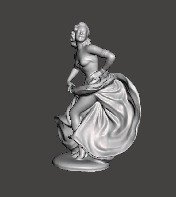 Dancing girl 3D Model .c4d .max .obj .3ds .fbx .stl .blend 
