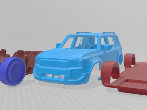 Toyota Land Cruiser 250 First Edition 2024 - Printable Model in Separate Parts 3D Принт Модель