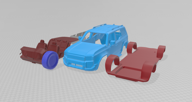 Toyota Land Cruiser 250 First Edition 2024 - Printable Model in Separate Parts Model Cetak 3D .c4d .max .obj .3ds .fbx .stl .blend 
