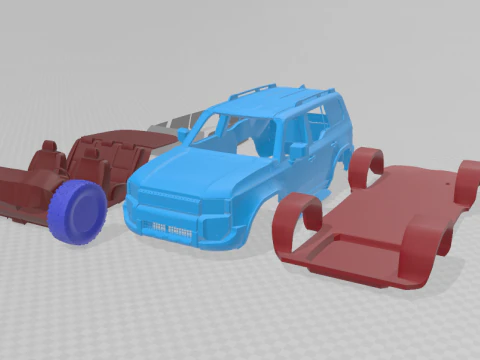 Toyota Land Cruiser 250 First Edition 2024 - Printable Model in Separate Parts 3D Print Model