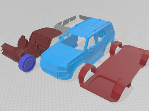 Toyota Land Cruiser 250 First Edition 2024 - Printable Model in Separate Parts Model Cetak 3D