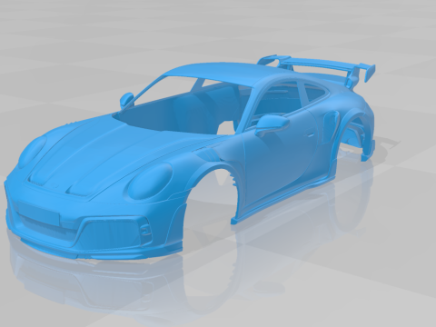 Porsche 911 TECHART GTstreet R 2022 3D Printable Car Body 3D 打印模型