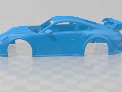 Porsche 911 TECHART GTstreet R 2022 3D Printable Car Body 3D Print Model