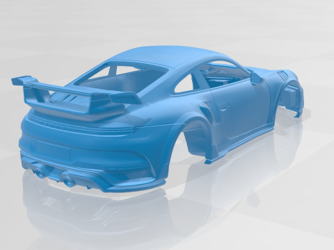 Porsche 911 TECHART GTstreet R 2022 3D Printable Car Body 3D 打印模型