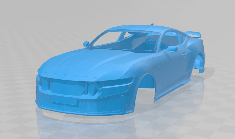Mustang Dark Horse 2024 - Body Car for 3D Printing 3D Print Model .c4d .max .obj .3ds .fbx .stl .blend 