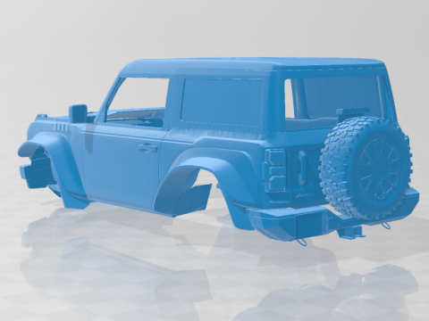 Bronco Raptor Two-Door 2022 - Full Body Car Model for 3D Printing 3D प्रिंट मॉडल