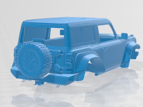 Bronco Raptor Two-Door 2022 - Full Body Car Model for 3D Printing 3D प्रिंट मॉडल