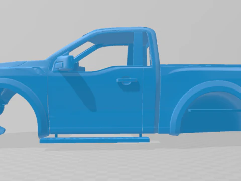 F-150 Raptor Regular Cab 2022 - 3D Printable Body Car 3D Print Model