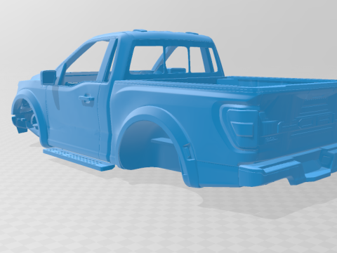 F-150 Raptor Regular Cab 2022 - 3D Printable Body Car 3Dプリントモデル