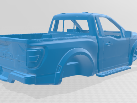 F-150 Raptor Regular Cab 2022 - 3D Printable Body Car 3Dプリントモデル