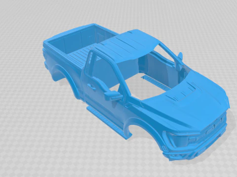F-150 Raptor Regular Cab 2022 - 3D Printable Body Car 3D Print Model
