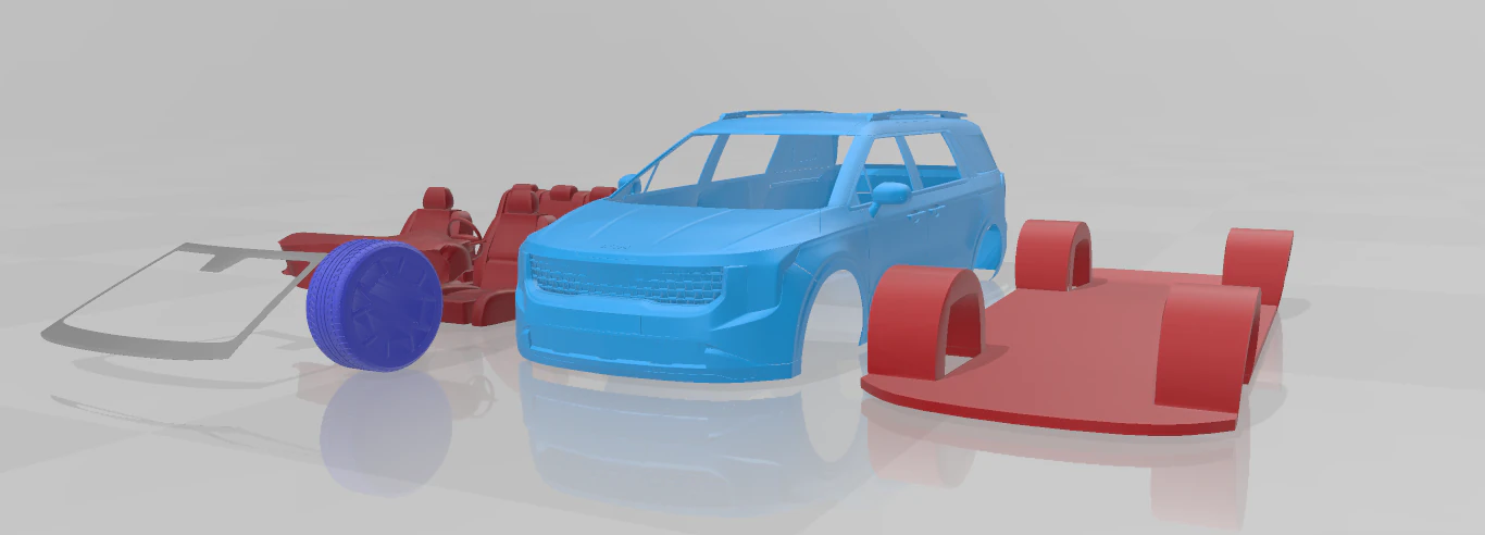 Kia Carnival 2025 - 3D Printable Model in Separate Parts 3D Print Model .c4d .max .obj .3ds .fbx .stl .blend