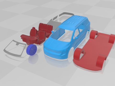 Kia Carnival 2025 - 3D Printable Model in Separate Parts 3D Print Model