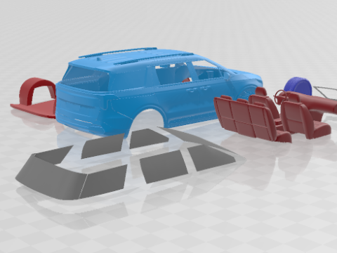 Kia Carnival 2025 - 3D Printable Model in Separate Parts 3D Print Model