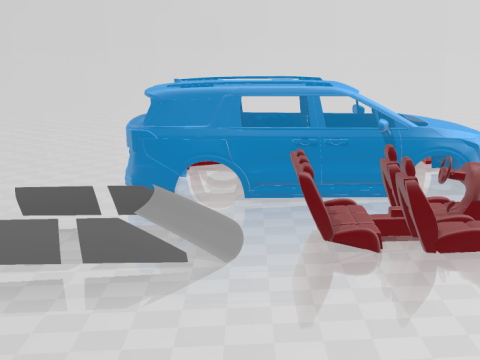 Kia Carnival 2025 - 3D Printable Model in Separate Parts 3D Print Model