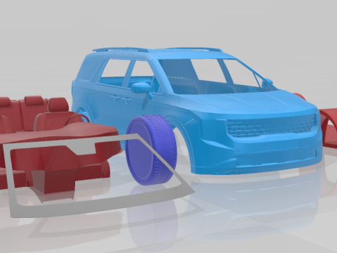 Kia Carnival 2025 - 3D Printable Model in Separate Parts 3D Print Model