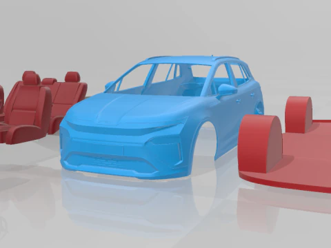 Skoda Elroq 2025 - автомобіль для друку в окремих частинах 3D Принт Модель