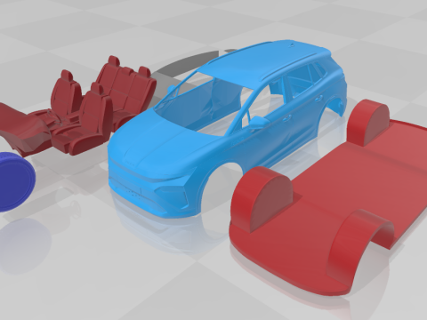 Skoda Elroq 2025 - Printable Car in Separate Parts 3Dプリントモデル