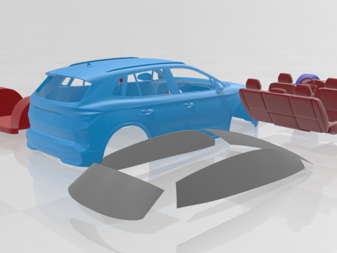 Skoda Elroq 2025 - Printable Car in Separate Parts 3Dプリントモデル