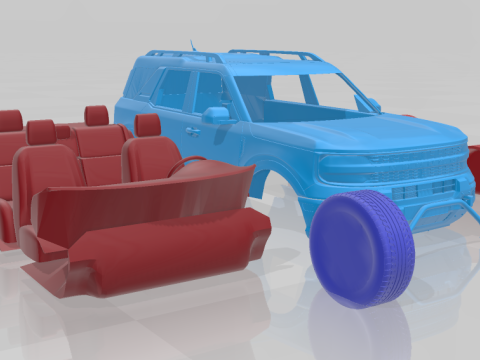 Bronco Sport 2025 - Separate Parts for 3D Printing 3D Baskı Modeli