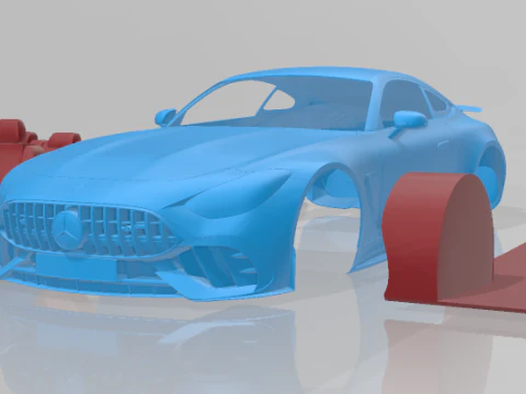 Mercedes Benz AMG GT63 PRO 2025 - Окремі частини моделі для 3D-друку 3D Принт Модель