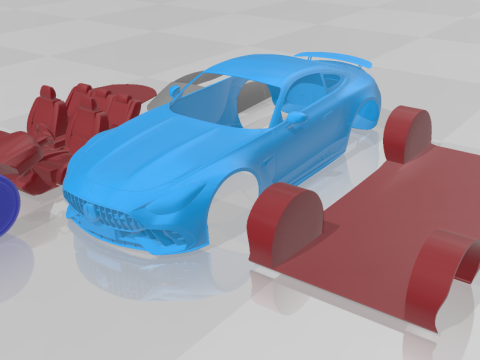 Mercedes Benz AMG GT63 PRO 2025 - 3D Printable Model Separate Parts 3Dプリントモデル